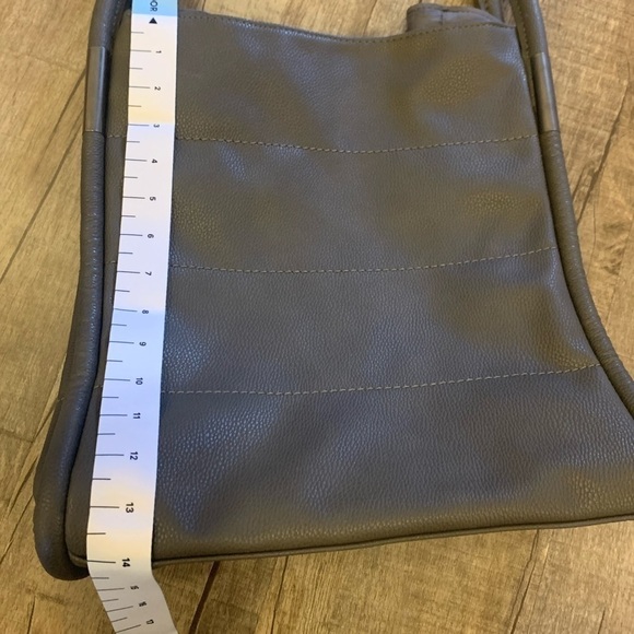 NWOT Neiman Marcus Pebbled Gray Faux Leather Tote - Picture 10 of 11